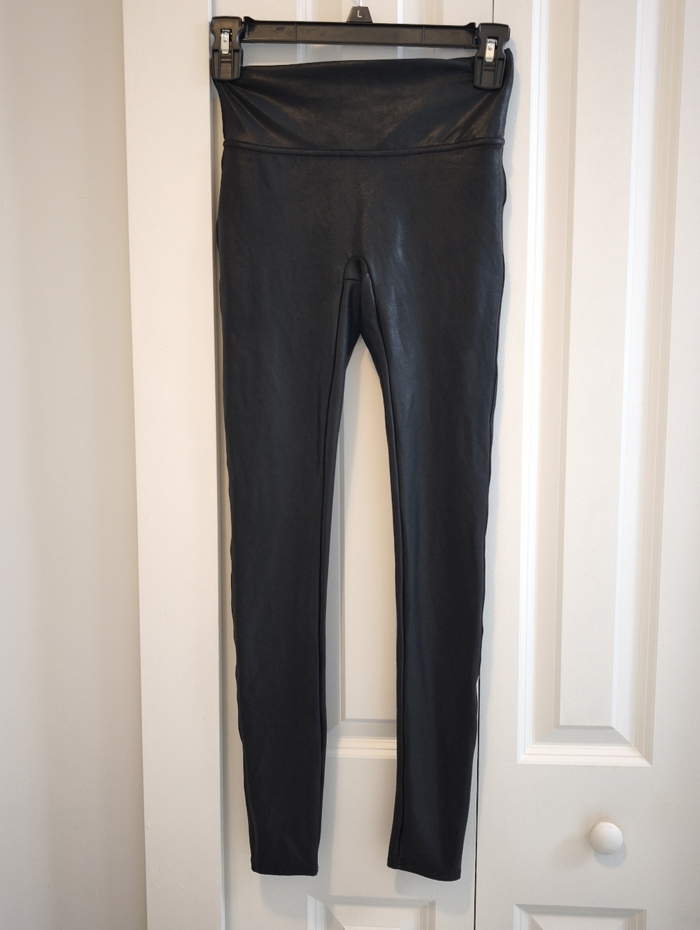 SPANX Black Faux Leather Leggings